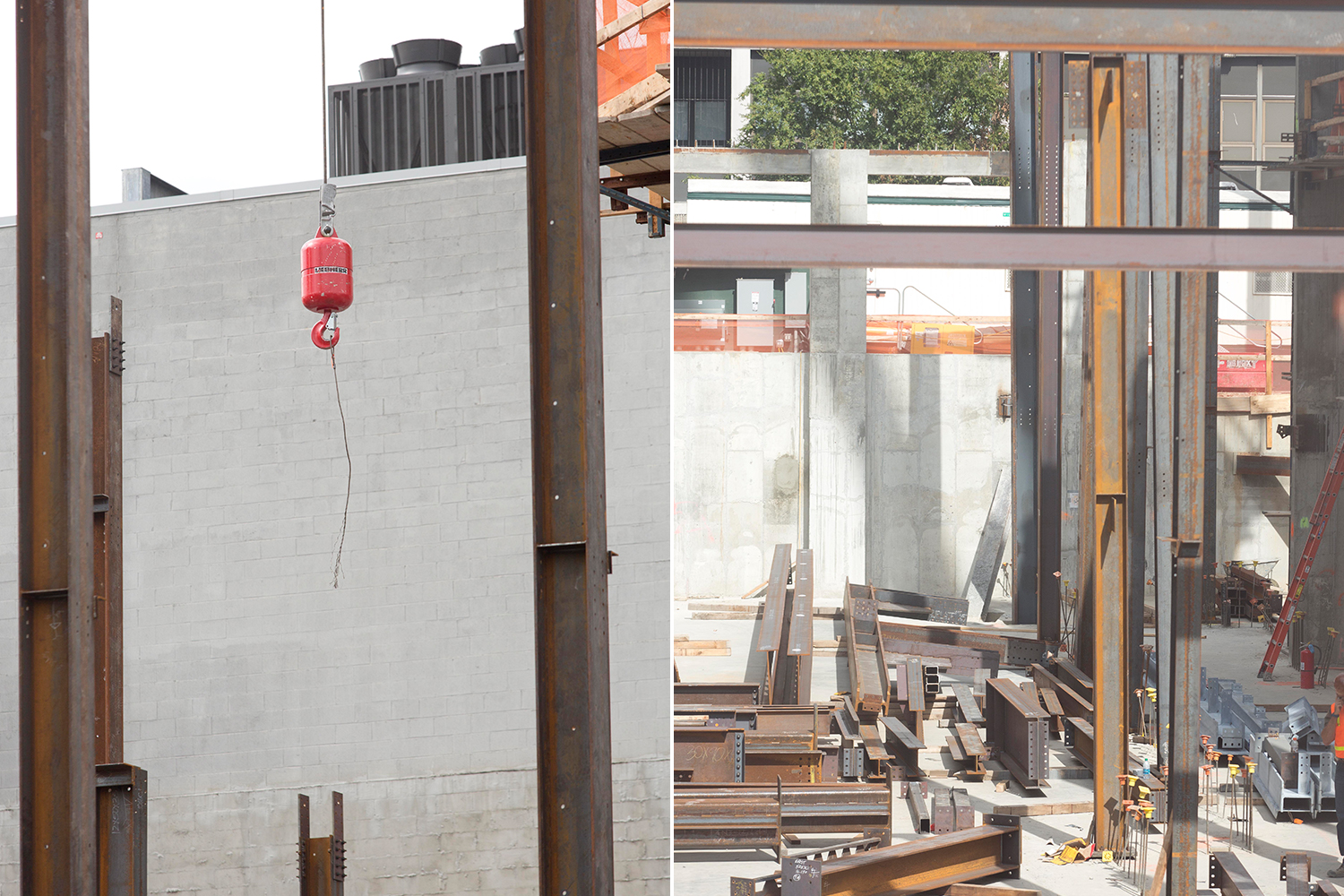 Construction worker seriously injured by falling beam