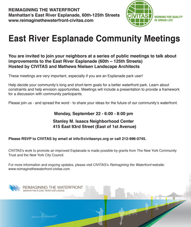 East River Esplanade Community Meetings